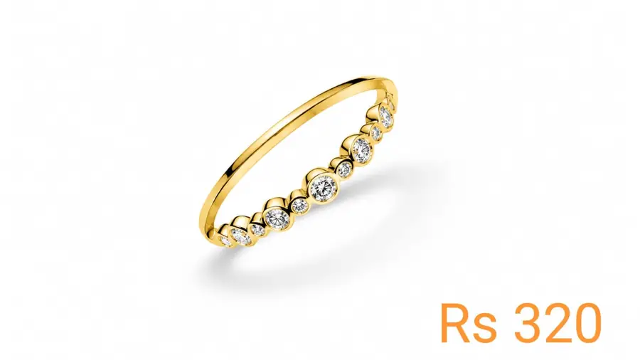 Dainty Crystal Eternity Ring