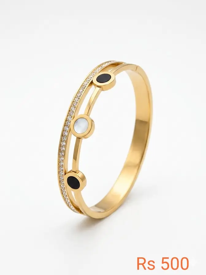 Black & White Circle Bangle