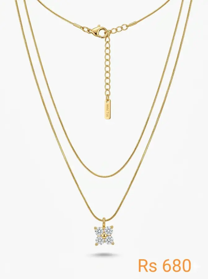 Layered Solitaire Necklace
